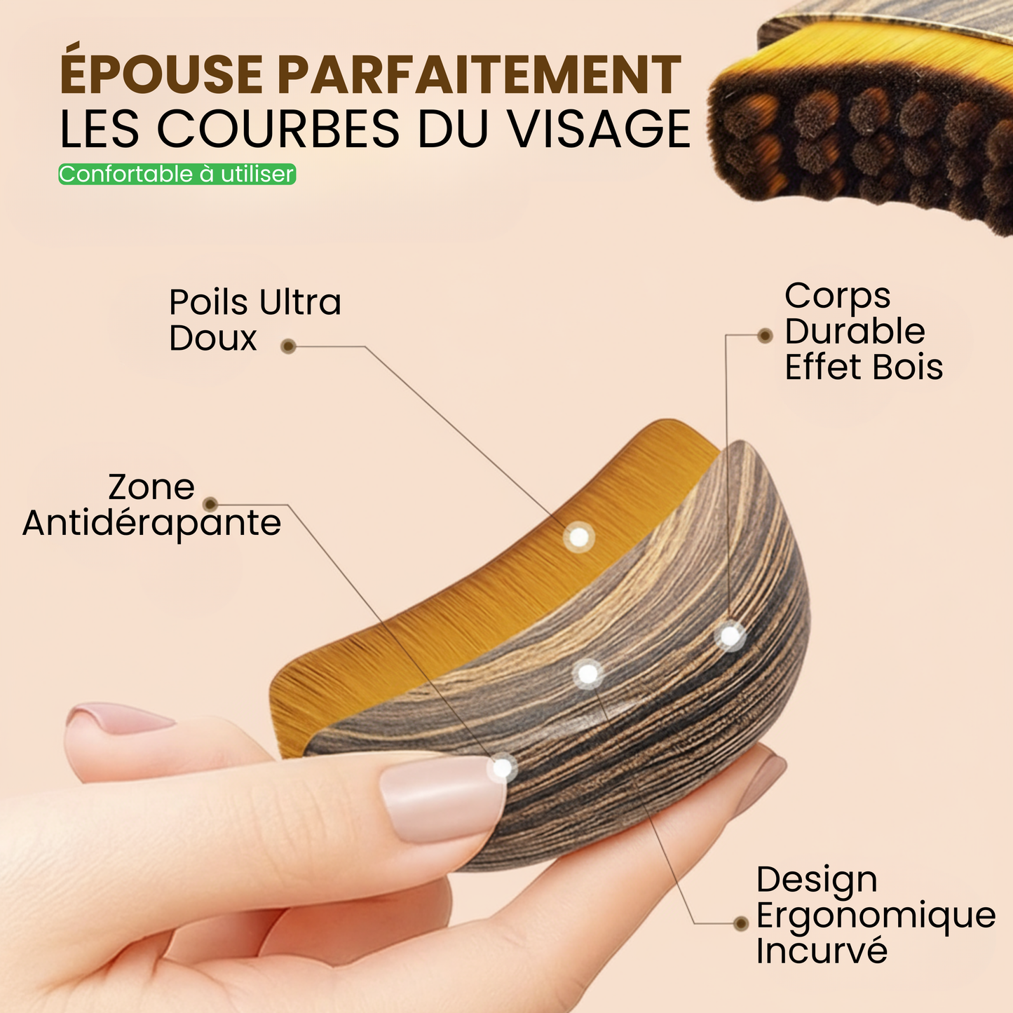 Brosse Lymphatique 2-en-1 Anti-Rides