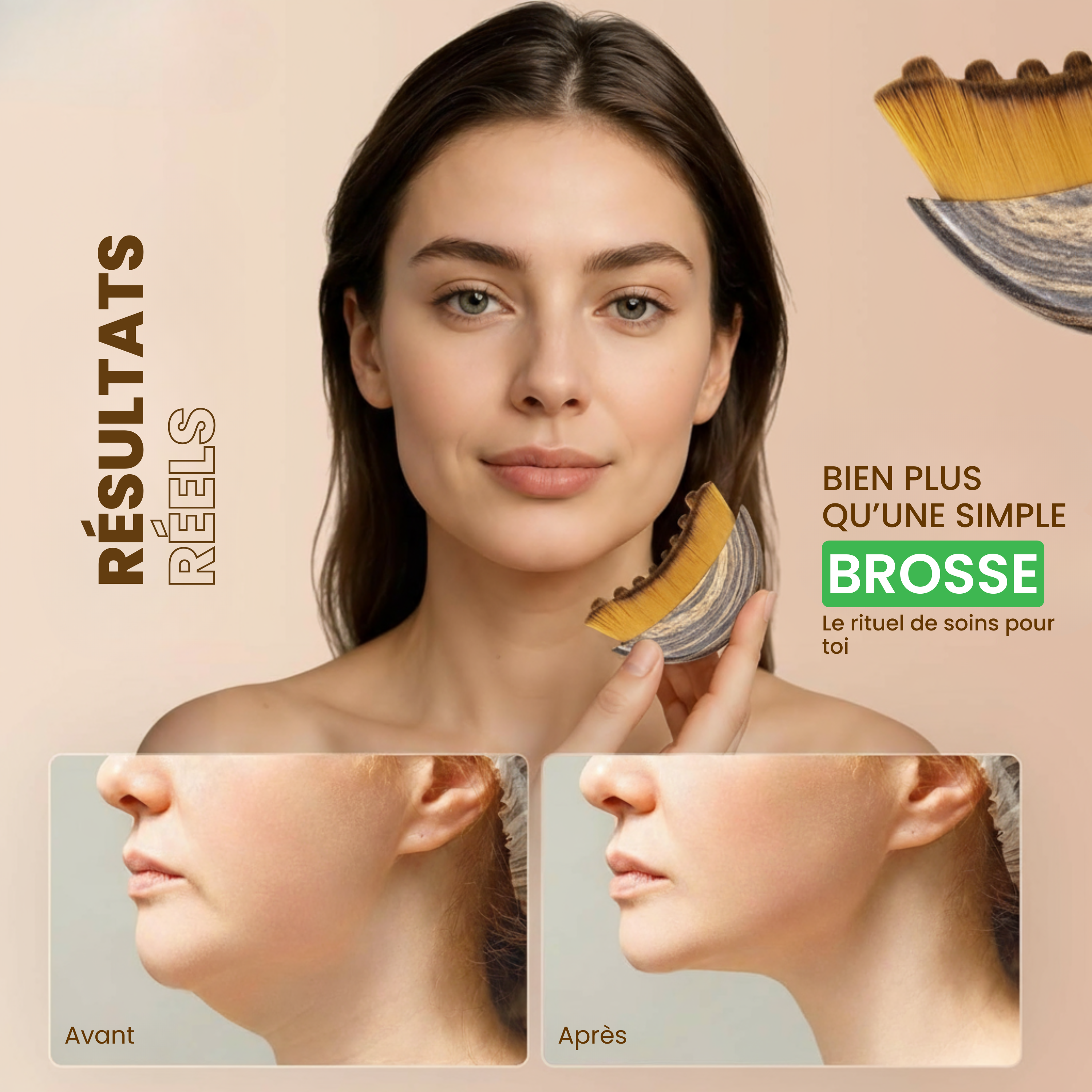 Brosse Lymphatique 2-en-1 Anti-Rides