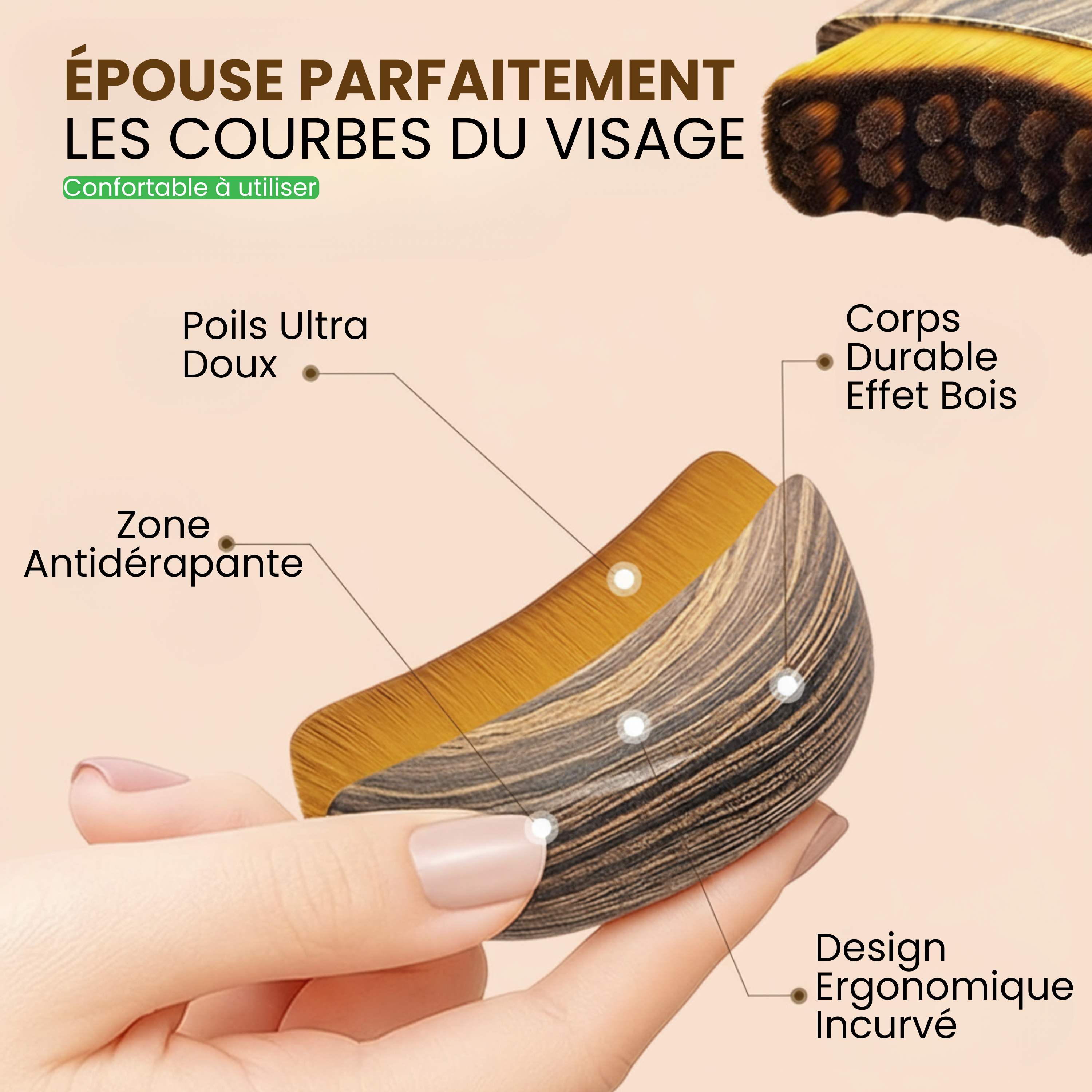 Brosse Lymphatique 2-en-1 Anti-Rides